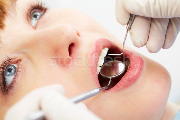 Ağız fotoğraf kadın açmak oral Stok fotoğraf © pressmaster