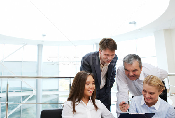 Business wisselwerking afbeelding manager tonen plan Stockfoto © pressmaster