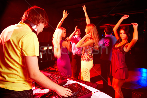 迪斯科 智能 DEEJAY 唱盤 跳舞 青少年 商業照片 © pressmaster