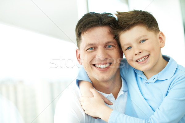 Hingabe Foto glücklich Mann Sohn schauen Stock foto © pressmaster