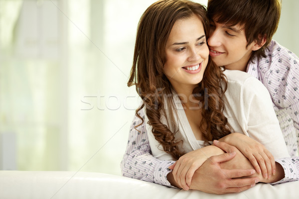 Proximité jeune homme heureux petite amie femme [[stock_photo]] © pressmaster