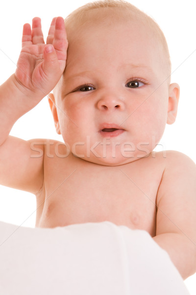 Cute ребенка фото Sweet прикасаться лоб Сток-фото © pressmaster