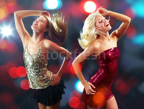 Tánc kettő energikus lányok izolált lány Stock fotó © pressmaster