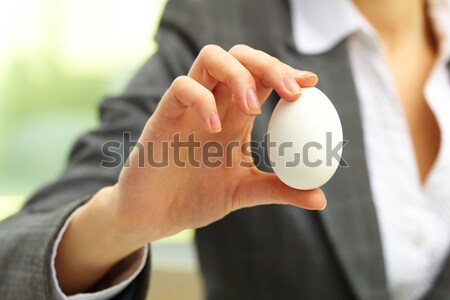 Ostern Symbol weiß Ei weiblichen Stock foto © pressmaster