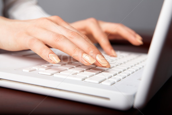 Zawód ludzi ręce laptop działalności Zdjęcia stock © pressmaster