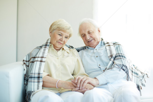 Seniors with tartan Stock photo © pressmaster