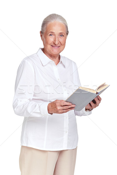 Granny with book Stock photo © pressmaster