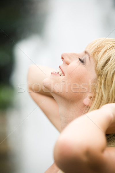 Plaisir profile fraîches femme heureux Photo stock © pressmaster