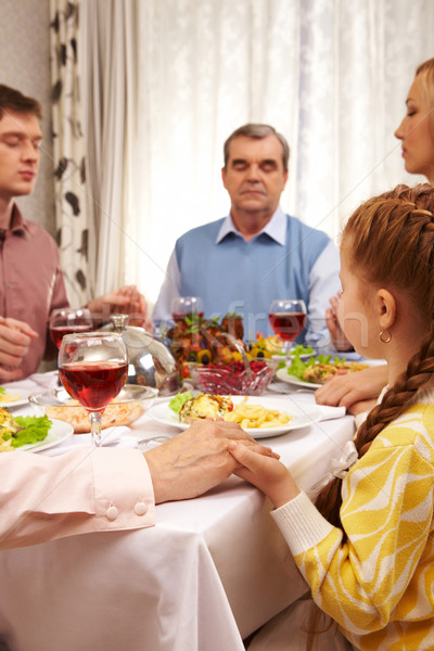 [[stock_photo]]: Culte · photo · famille · remerciements · dieu