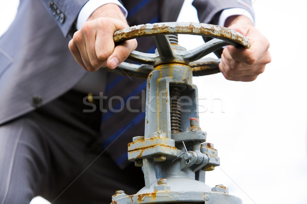 Moc metal mężczyzna ręce Zdjęcia stock © pressmaster