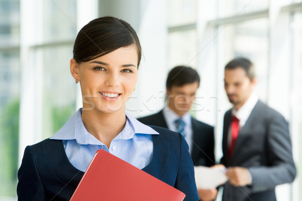 Foto stock: Elegante · líder · retrato · femenino · mirando · cámara