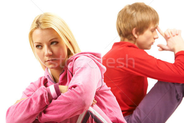 Kłócić się obraz smutne dziewczyna mylić facet Zdjęcia stock © pressmaster