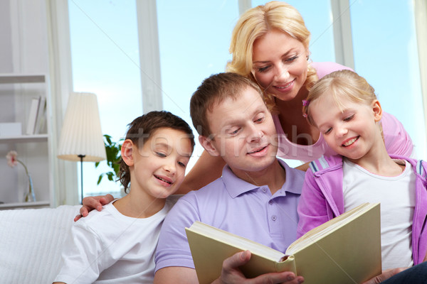 Stock photo: Family reading 