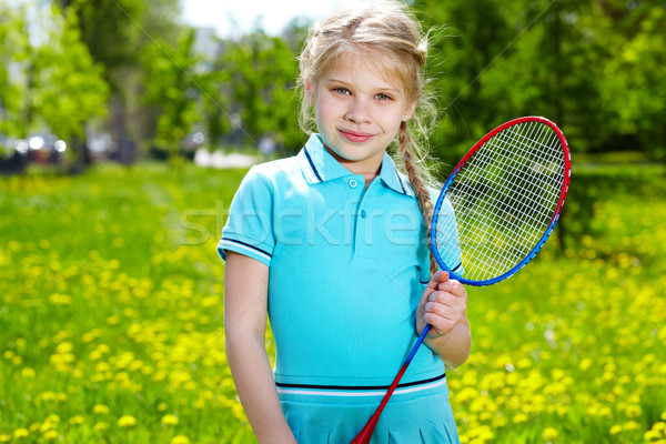 Girl with racquet Stock photo © pressmaster