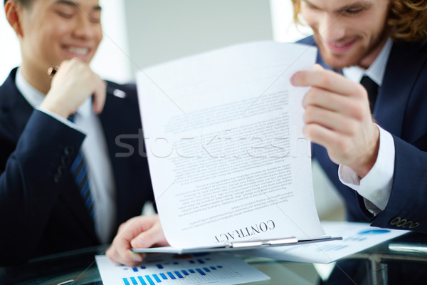 Discussing contract Stock photo © pressmaster
