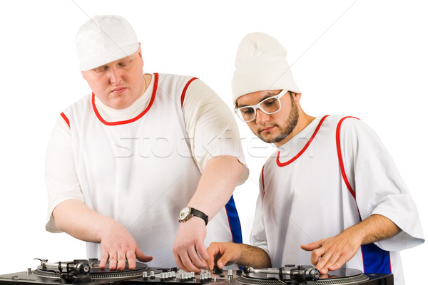 Stock photo: Working deejays