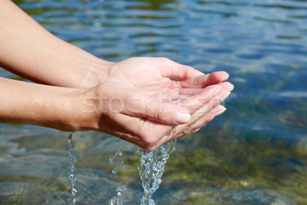 Hands with water Stock photo © pressmaster