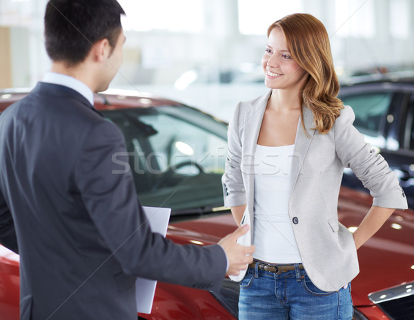 Voiture acheteur réussi jeunes dame [[stock_photo]] © pressmaster