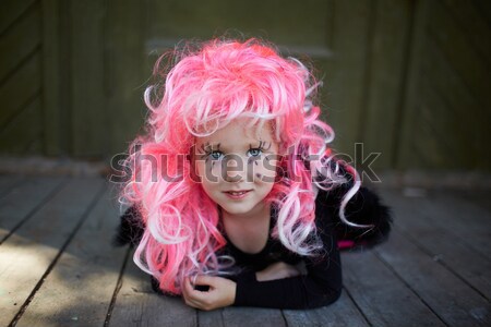 Girl with pink hair Stock photo © pressmaster