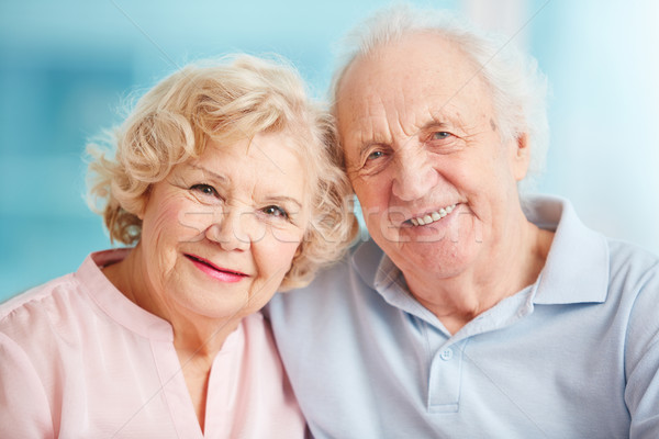 [[stock_photo]]: Heureux · retraite · portrait · couple · de · personnes · âgées