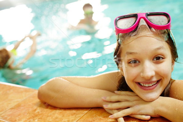 Girl in pool Stock photo © pressmaster