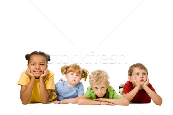 Stock photo: Lying children   