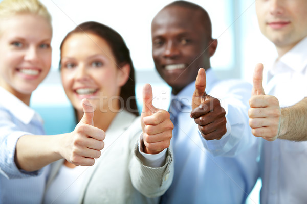 Vier glücklich Partner Business Stock foto © pressmaster