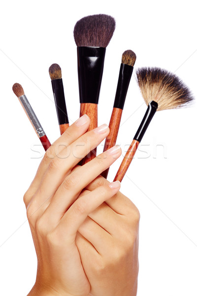 [[stock_photo]]: Beauté · outils · image · Homme · main · isolement