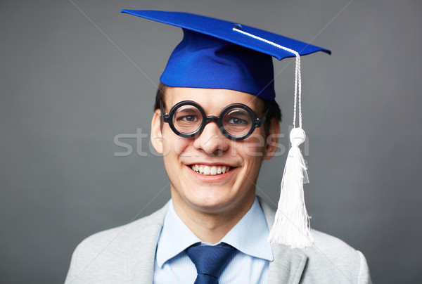 Zeki mezun portre başarılı mezuniyet kapak Stok fotoğraf © pressmaster