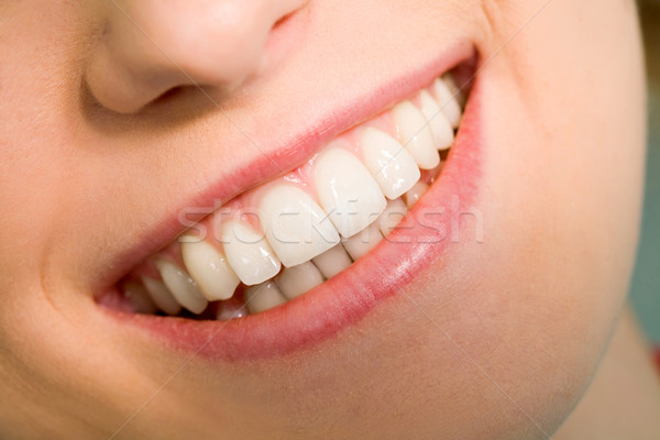 Stock foto: Gesunden · Lächeln · glücklich · weiblichen · Zähne