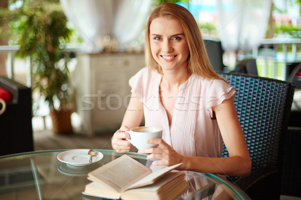 Girl in cafe Stock photo © pressmaster