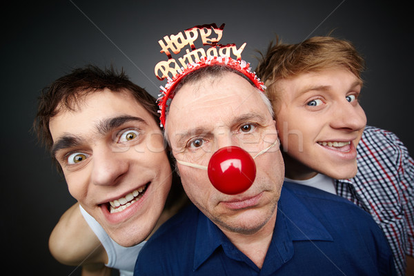 Születésnap fiú kettő srácok szórakozás játszik Stock fotó © pressmaster