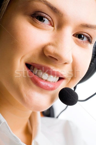 ügyfélszolgálat képviselő arc vonzó mosoly nő Stock fotó © pressmaster
