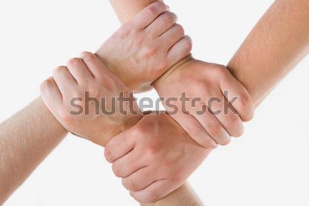 Amizade imagem mãos isolado branco negócio Foto stock © pressmaster