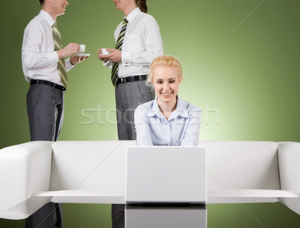Occupato receptionist immagine bella segretario lavoro Foto d'archivio © pressmaster