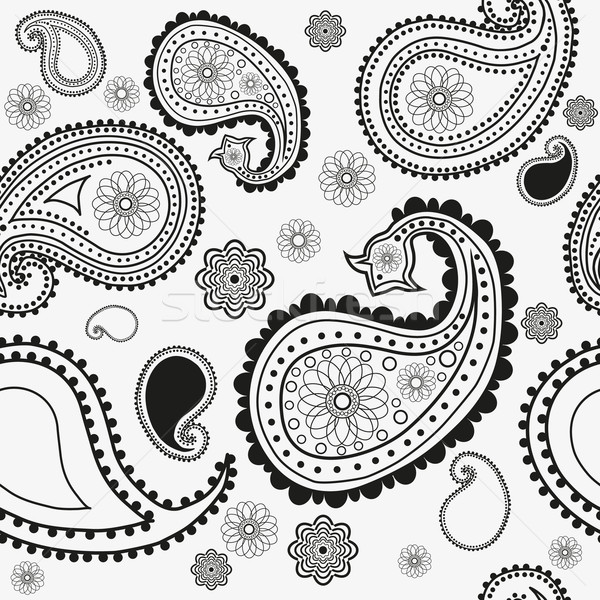 шаблон черно белые восточных бумаги текстуры дизайна Сток-фото © pressmaster