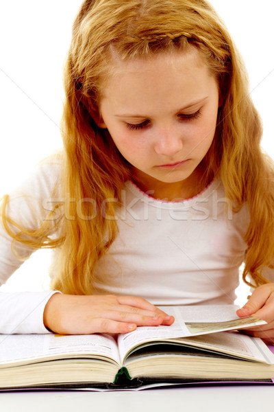 Mädchen Lesung Porträt cute interessant Buch Stock foto © pressmaster