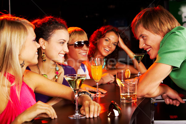 Conversation image heureux adolescents bar [[stock_photo]] © pressmaster