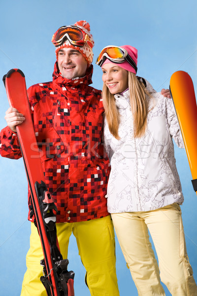 Happy skiers Stock photo © pressmaster