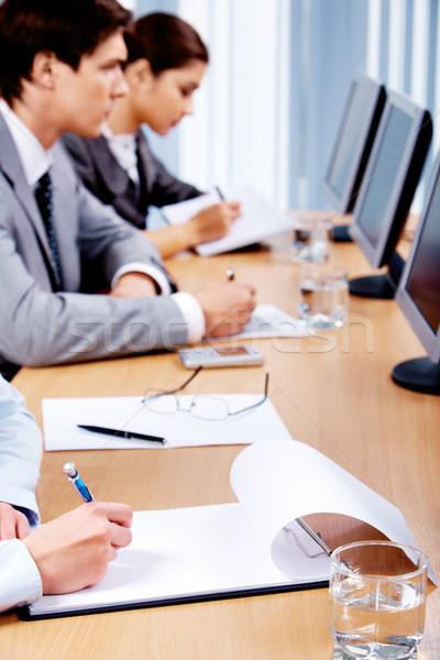 [[stock_photo]]: écrit · travaux · note · séance