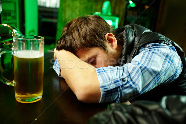 Stock photo: Sleeping in pub