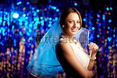 Gece kulübü clubbing kız kokteyl bakıyor Stok fotoğraf © pressmaster