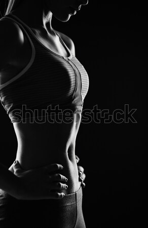 女 軀幹 身體 苗條 常設 隔離 商業照片 © pressmaster