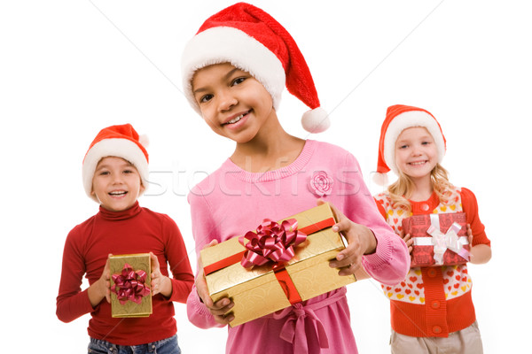 Children with presents Stock photo © pressmaster