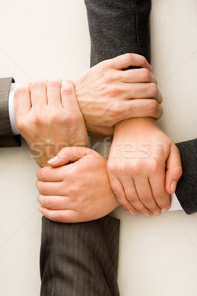 Partnerschaft Bild Hände Arbeitsplatz Business Hand Stock foto © pressmaster