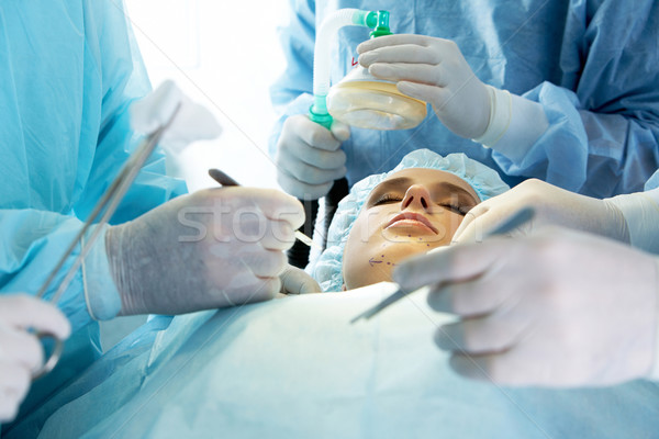 Operáció asztal fotó fiatal női beteg Stock fotó © pressmaster
