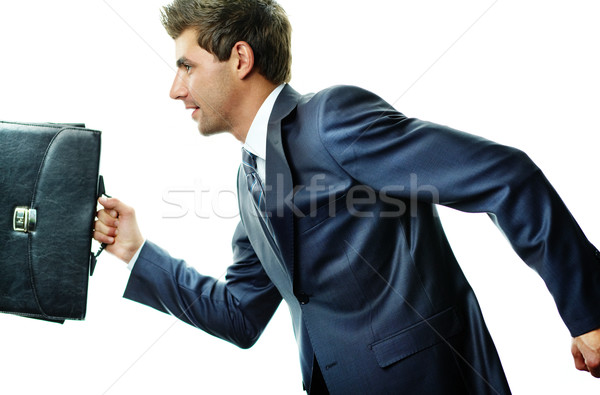 Sietség portré üzletember üzlet férfi fut Stock fotó © pressmaster