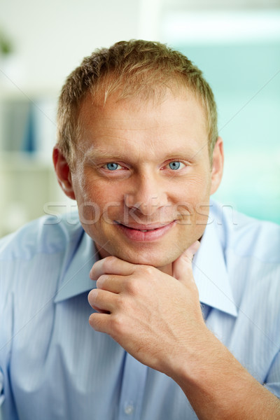 Jóképű portré érett férfi mosolyog néz boldog Stock fotó © pressmaster