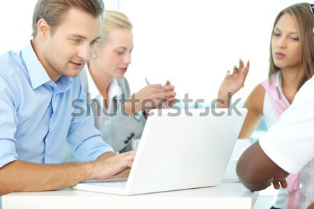 Typing businessman Stock photo © pressmaster