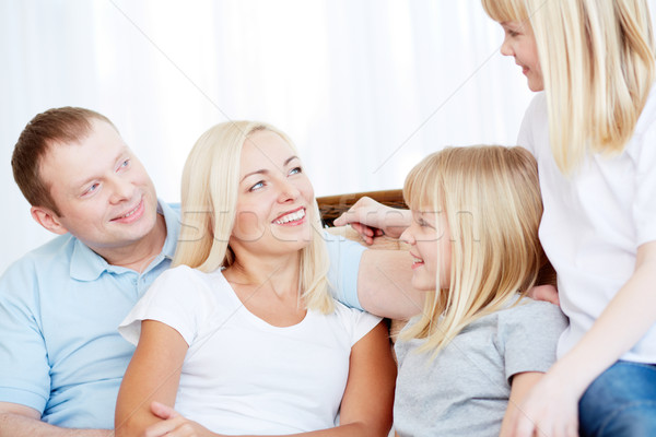 Familie zusammen vier genießen Zeit Frau Stock foto © pressmaster